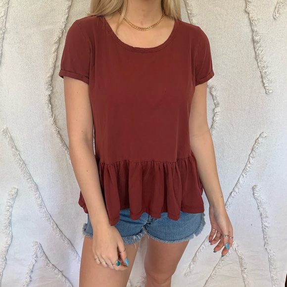 clad & cloth Tops - peplum blouse